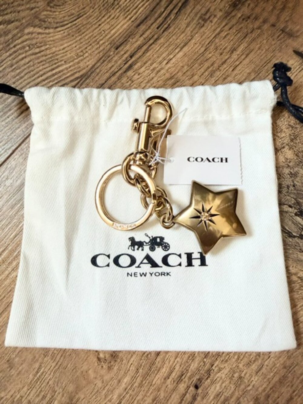 Coach Mini Star Bag Charm  with Hang Tag & Dusty - NWT - Picture 3 of 4